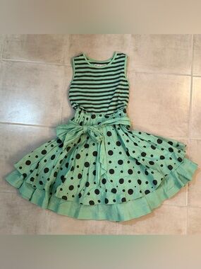 KidCuteTure Sz 10 Green Angelina Dress